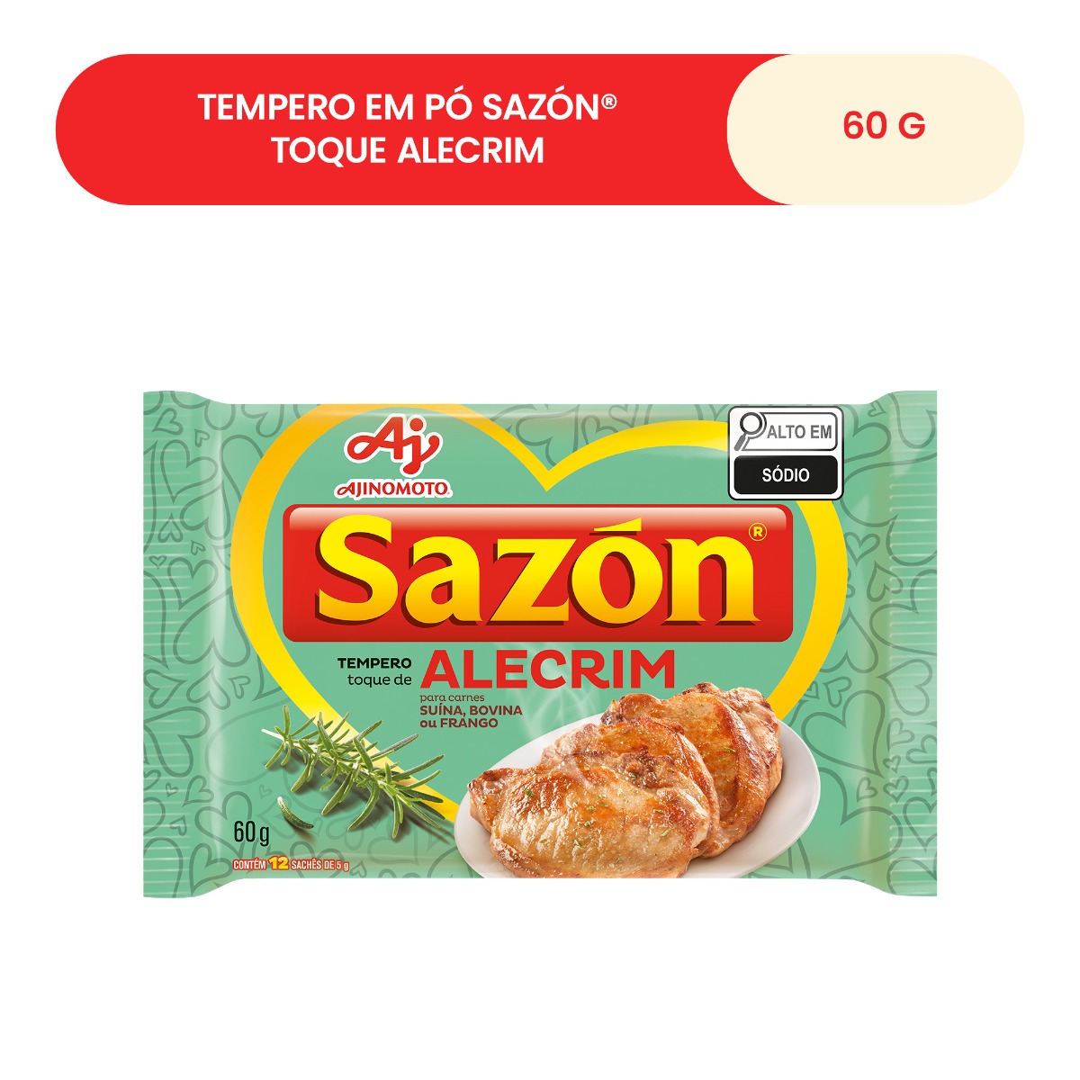 TEMPERO EM PÓ SAZÓN® TOQUE ALECRIM 60G