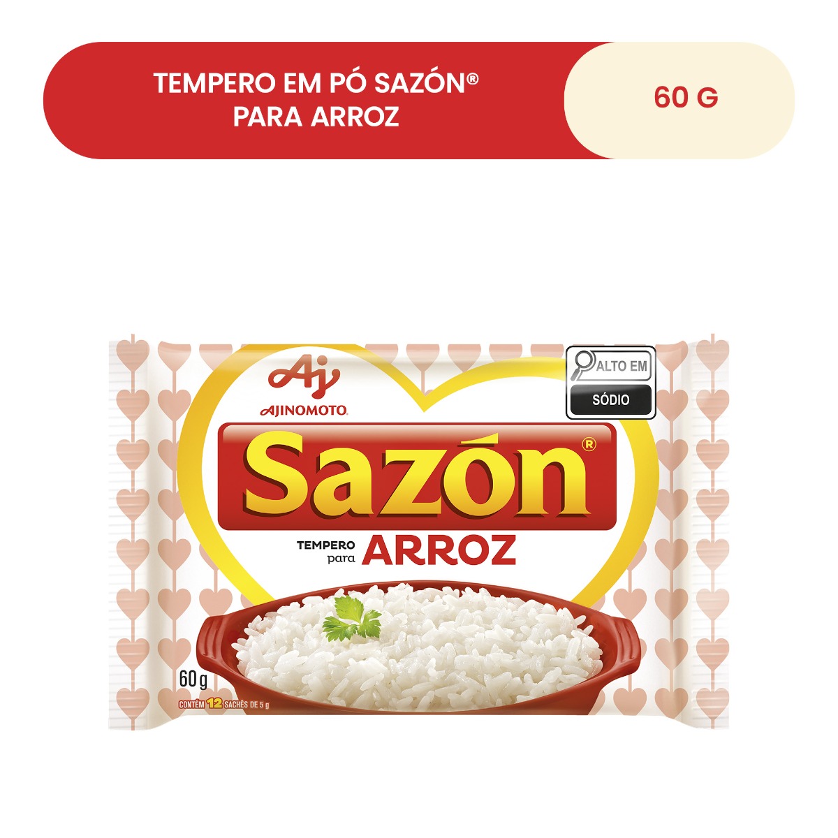 TEMPERO EM PÓ SAZÓN® PARA ARROZ 60G