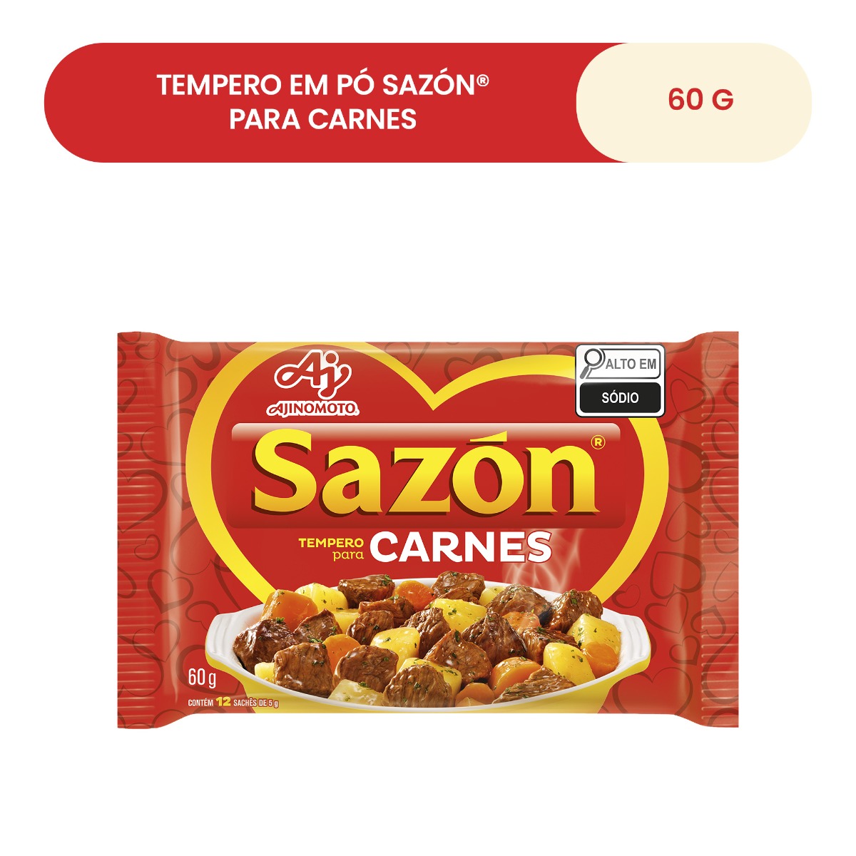 TEMPERO EM PÓ SAZÓN® PARA CARNES 60G