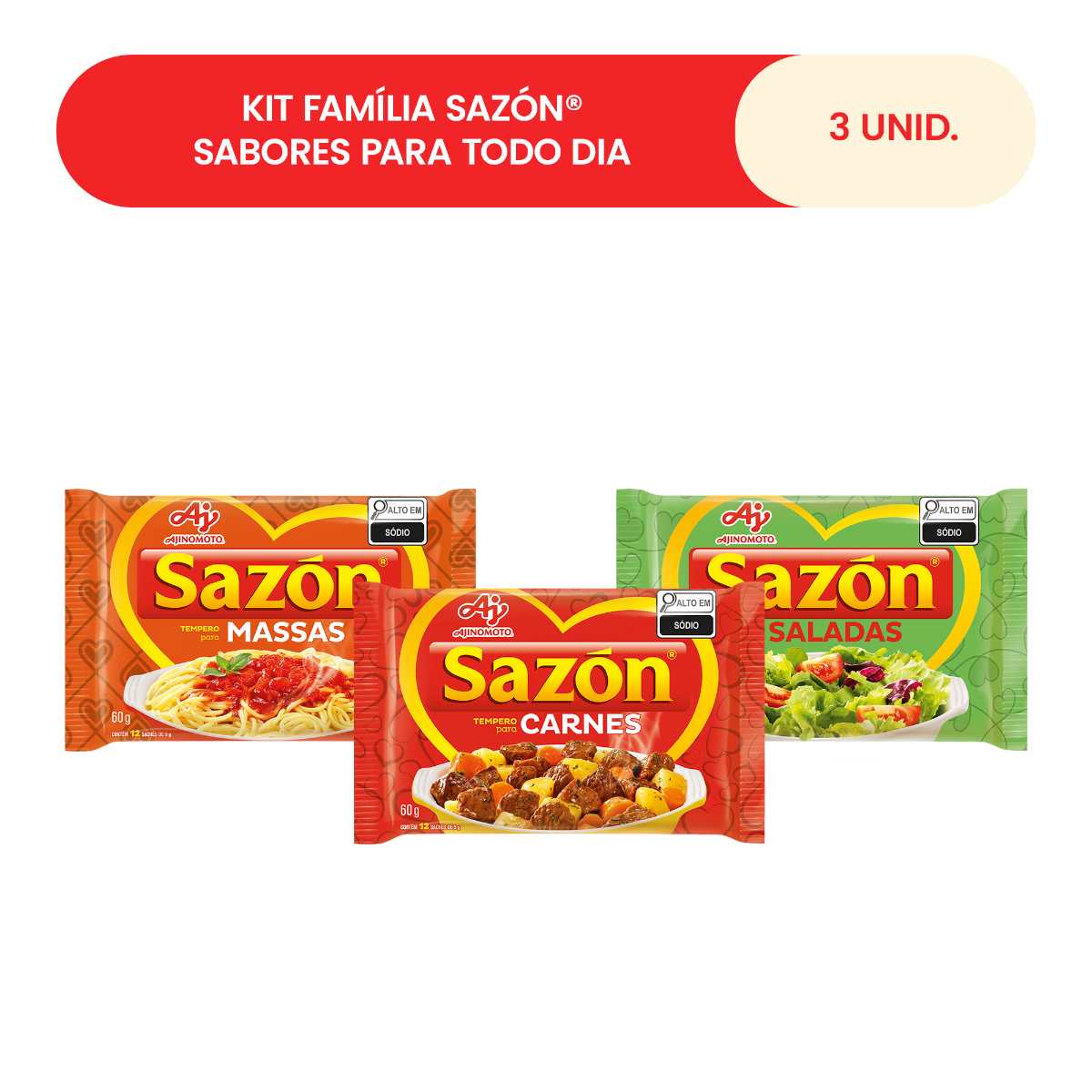 KIT FAMÍLIA SAZÓN® – SABORES PARA TODO DIA