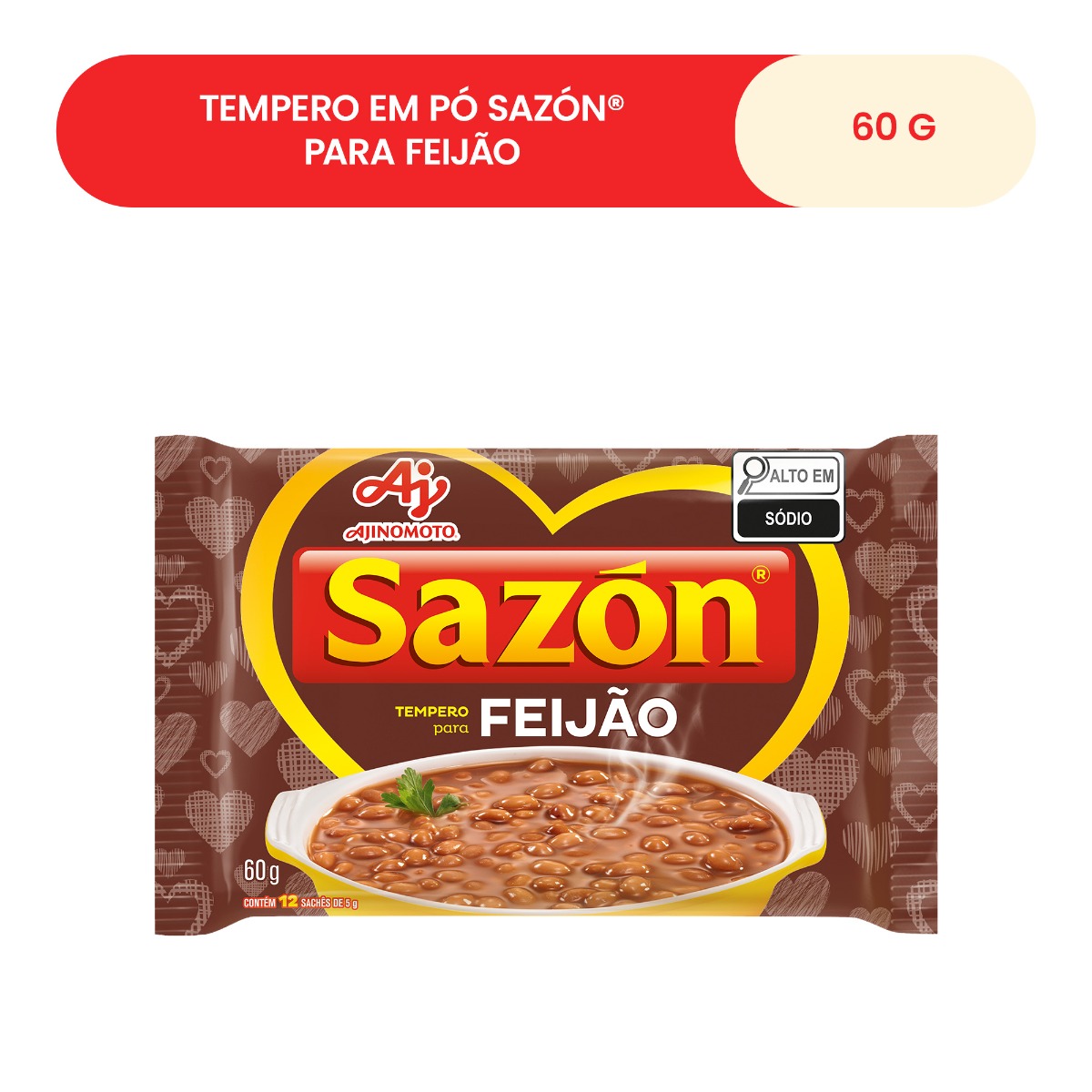 TEMPERO EM PÓ SAZÓN® PARA FEIJÃO 60G
