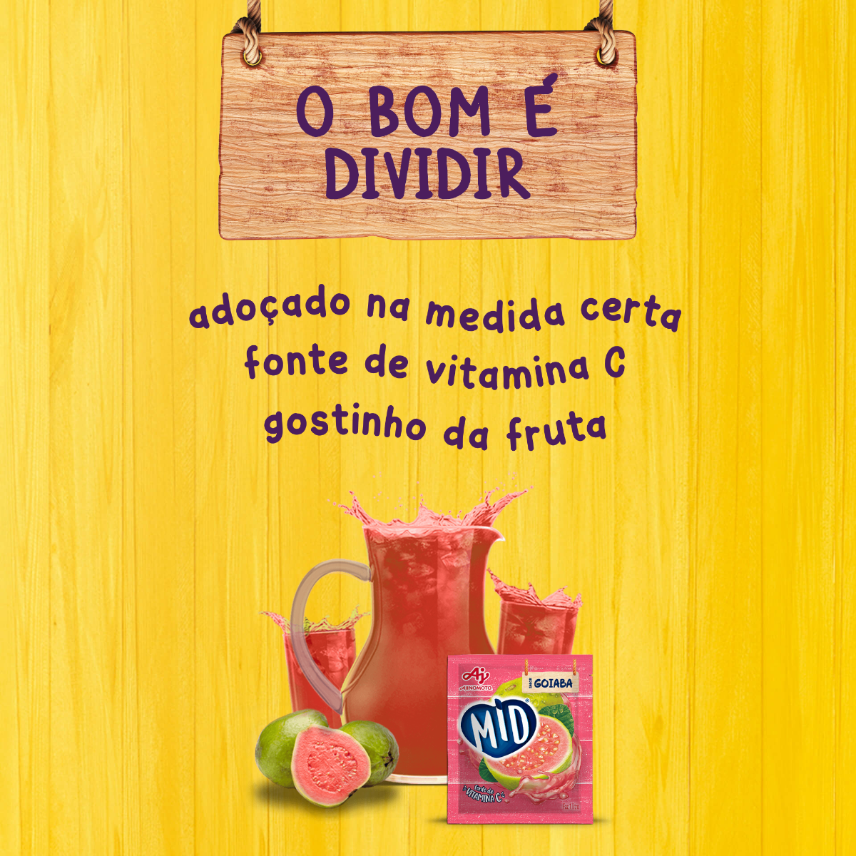 REFRESCO EM PÓ MID® SABOR GOIABA 20G