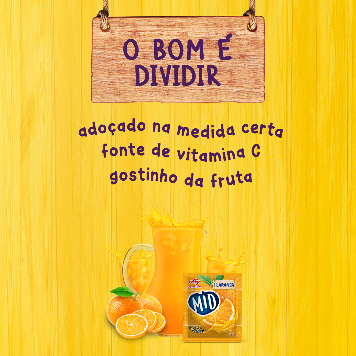 REFRESCO EM PÓ MID® SABOR LARANJA 20G