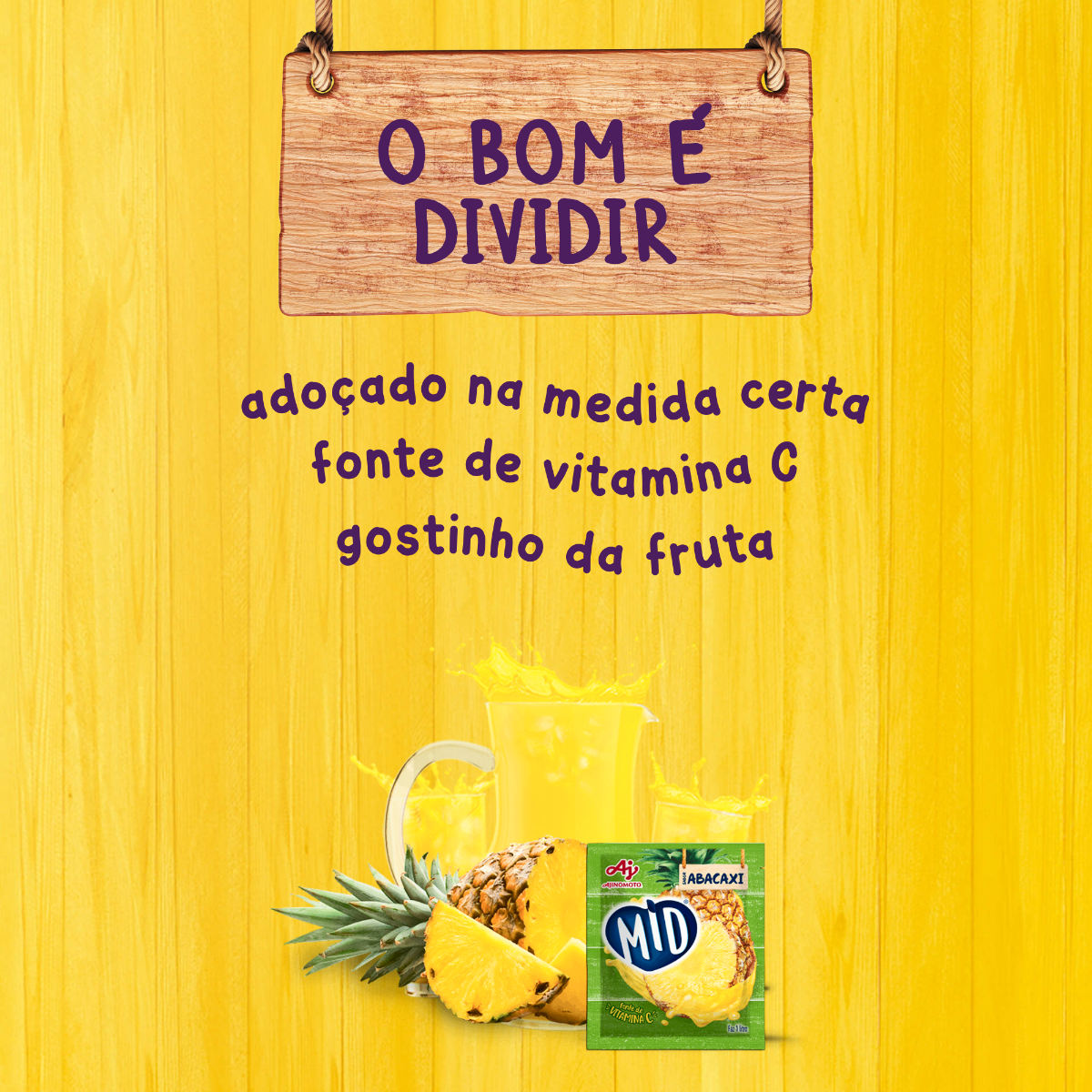 REFRESCO EM PÓ MID® SABOR ABACAXI 20G