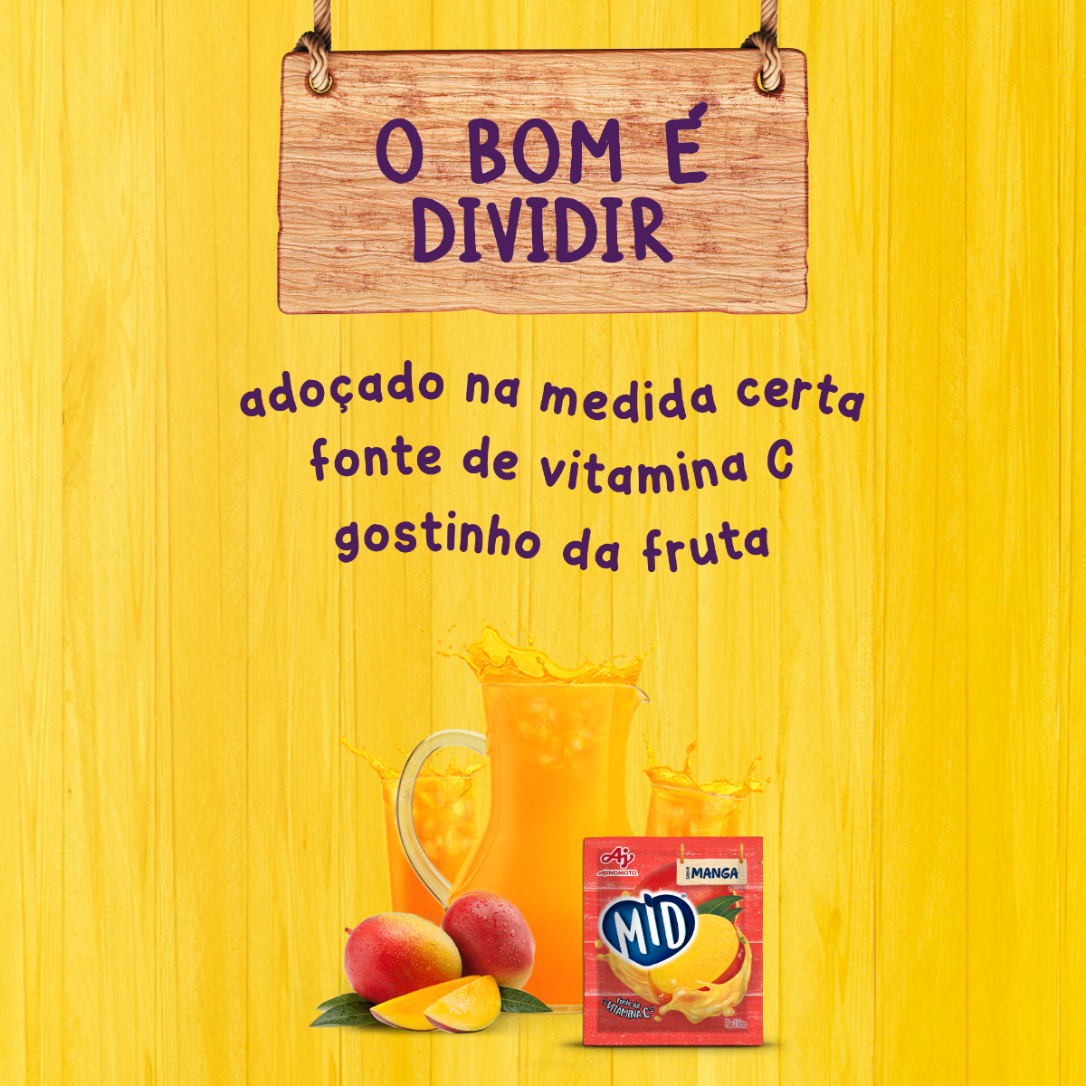 REFRESCO EM PÓ MID® SABOR MANGA 20G