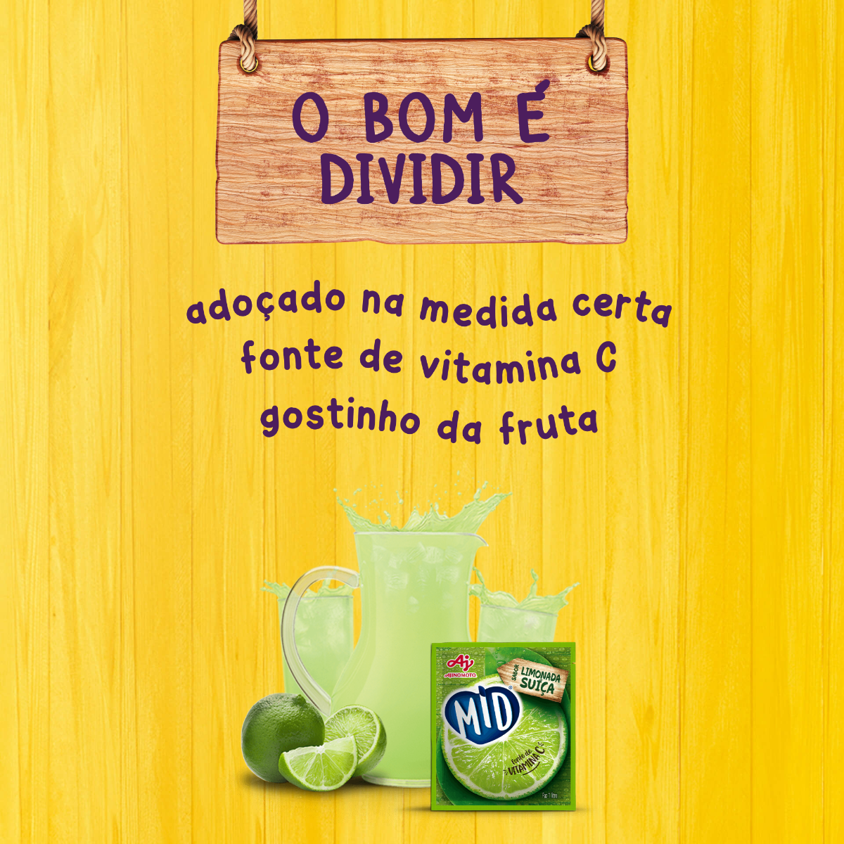 REFRESCO EM PÓ MID® SABOR LIMONADA SUIÇA 20G