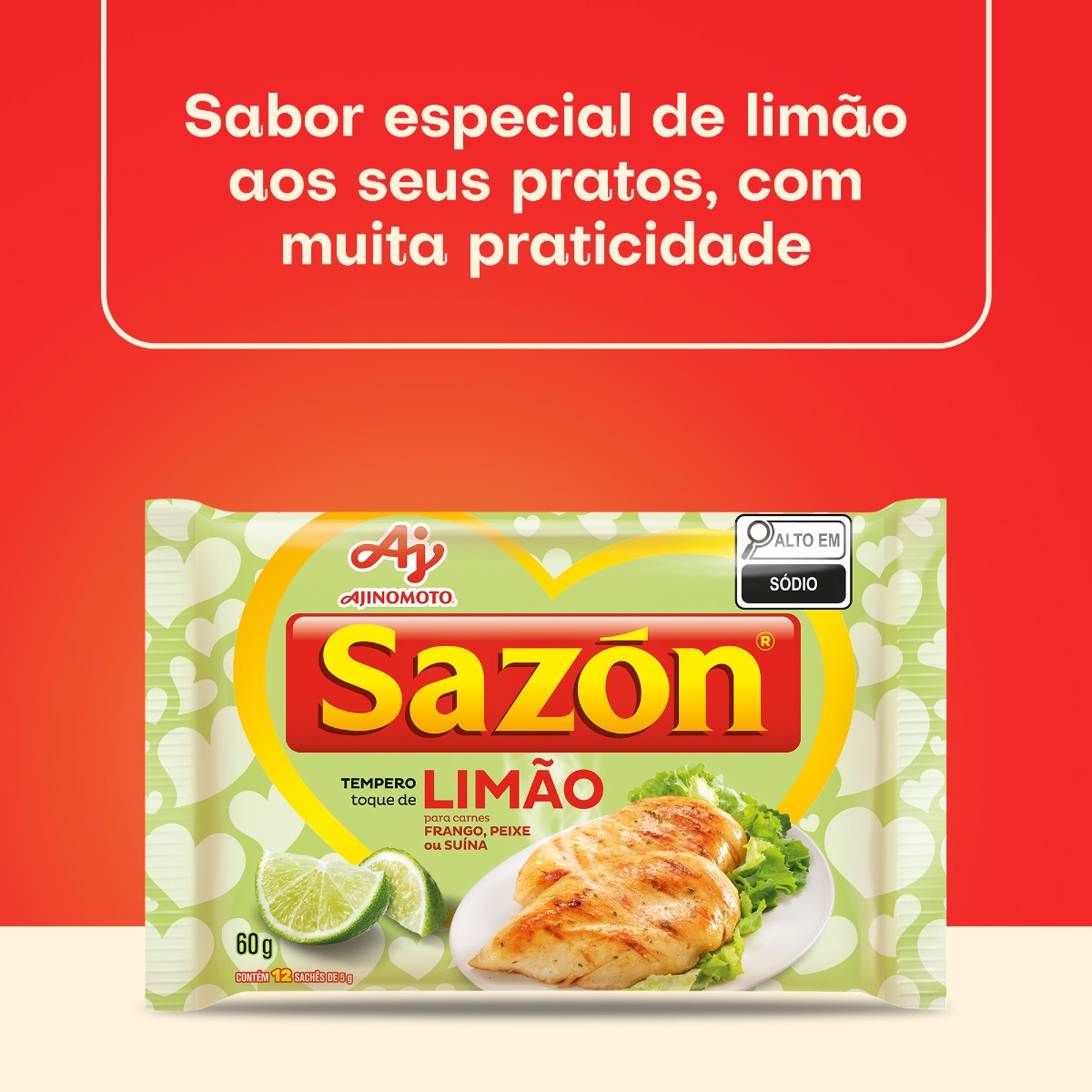 TEMPERO EM PÓ SAZÓN® TOQUE LIMAO 60G