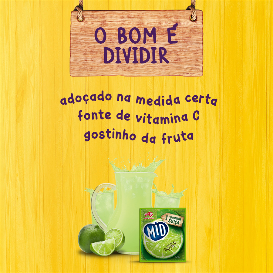 REFRESCO EM PÓ MID® SABOR LIMÃO 20G