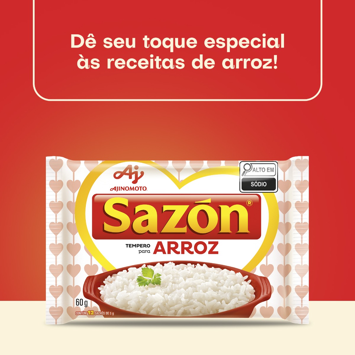TEMPERO EM PÓ SAZÓN® PARA ARROZ 60G