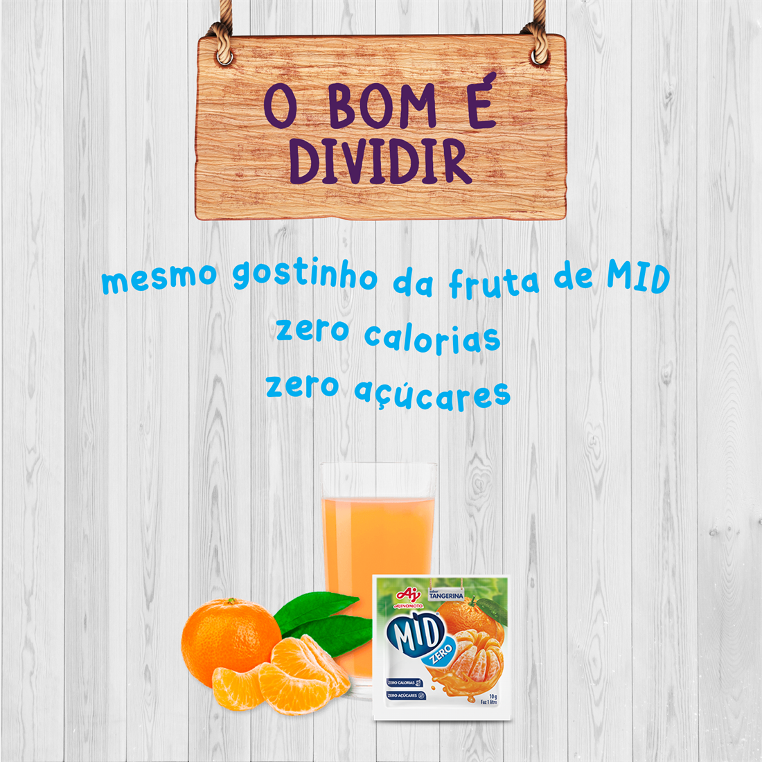 REFRESCO EM PÓ MID® ZERO SABOR TANGERINA 10G