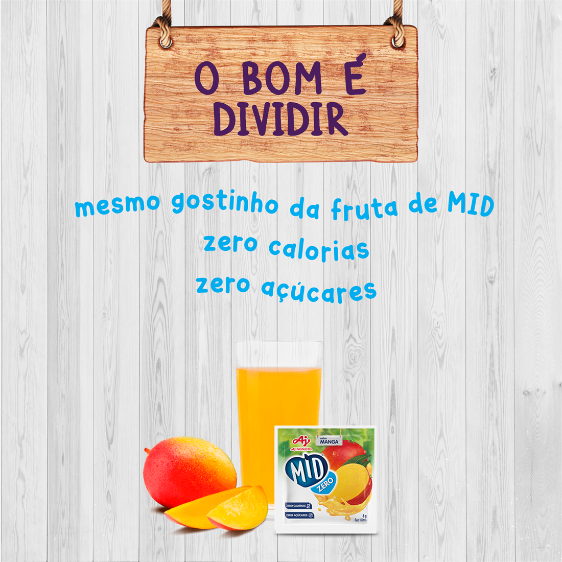 REFRESCO EM PÓ MID® ZERO SABOR MANGA 8G
