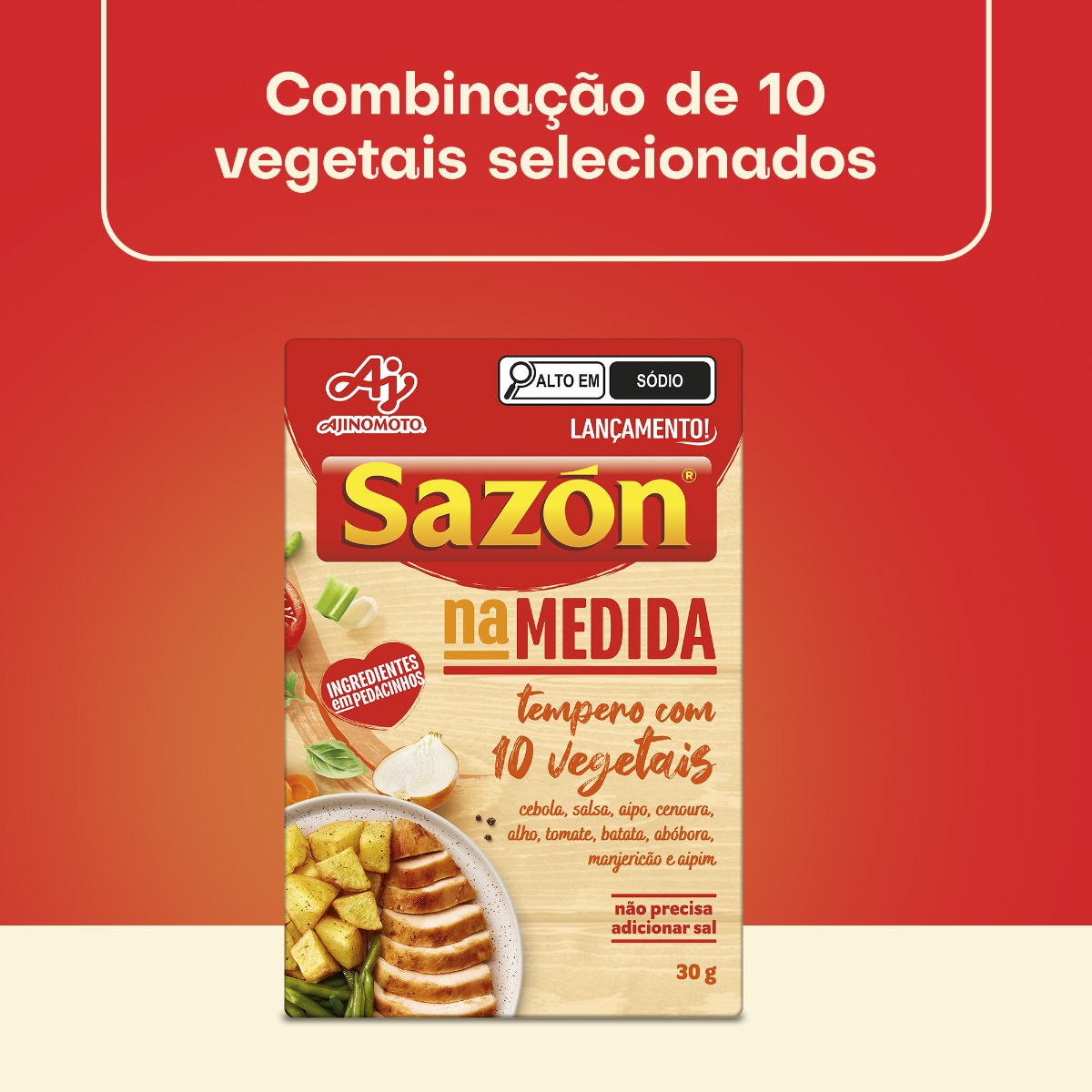 TEMPERO SAZÓN® NA MEDIDA COM 10 VEGETAIS 30g