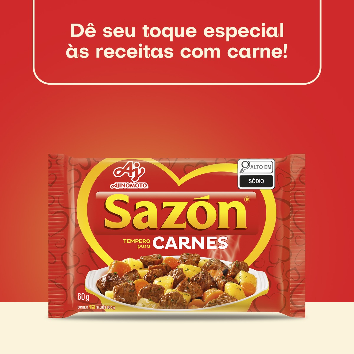 TEMPERO EM PÓ SAZÓN® PARA CARNES 60G