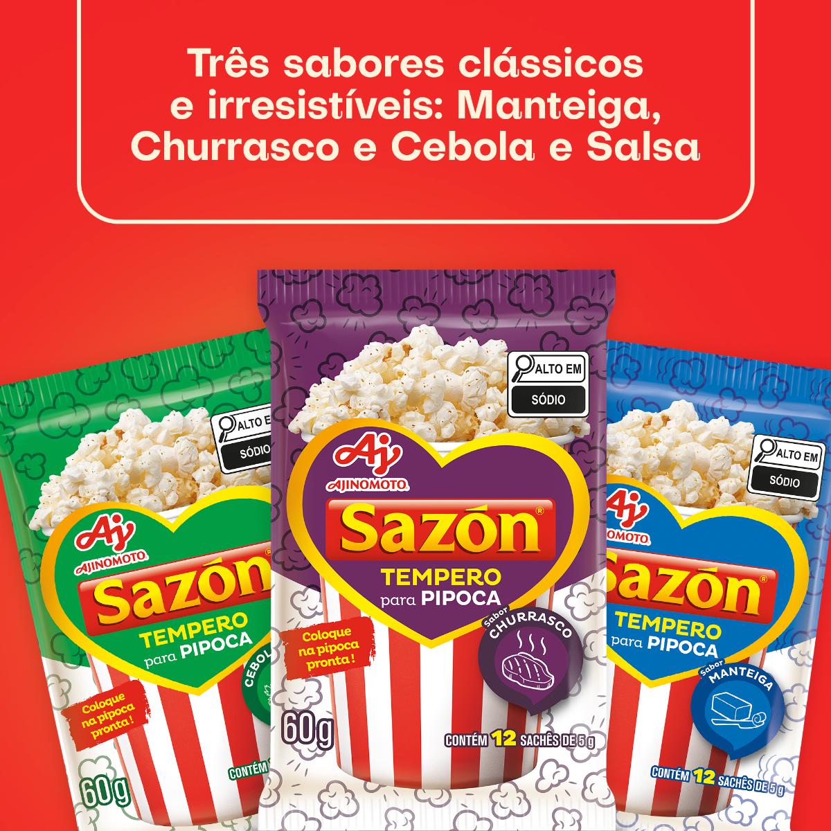 KIT SAZÓN® PIPOCA – 3 SABORES PARA VOCÊ!