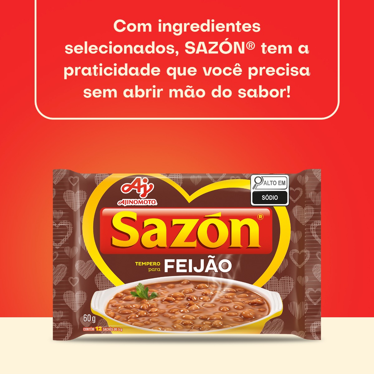 TEMPERO EM PÓ SAZÓN® PARA FEIJÃO 60G