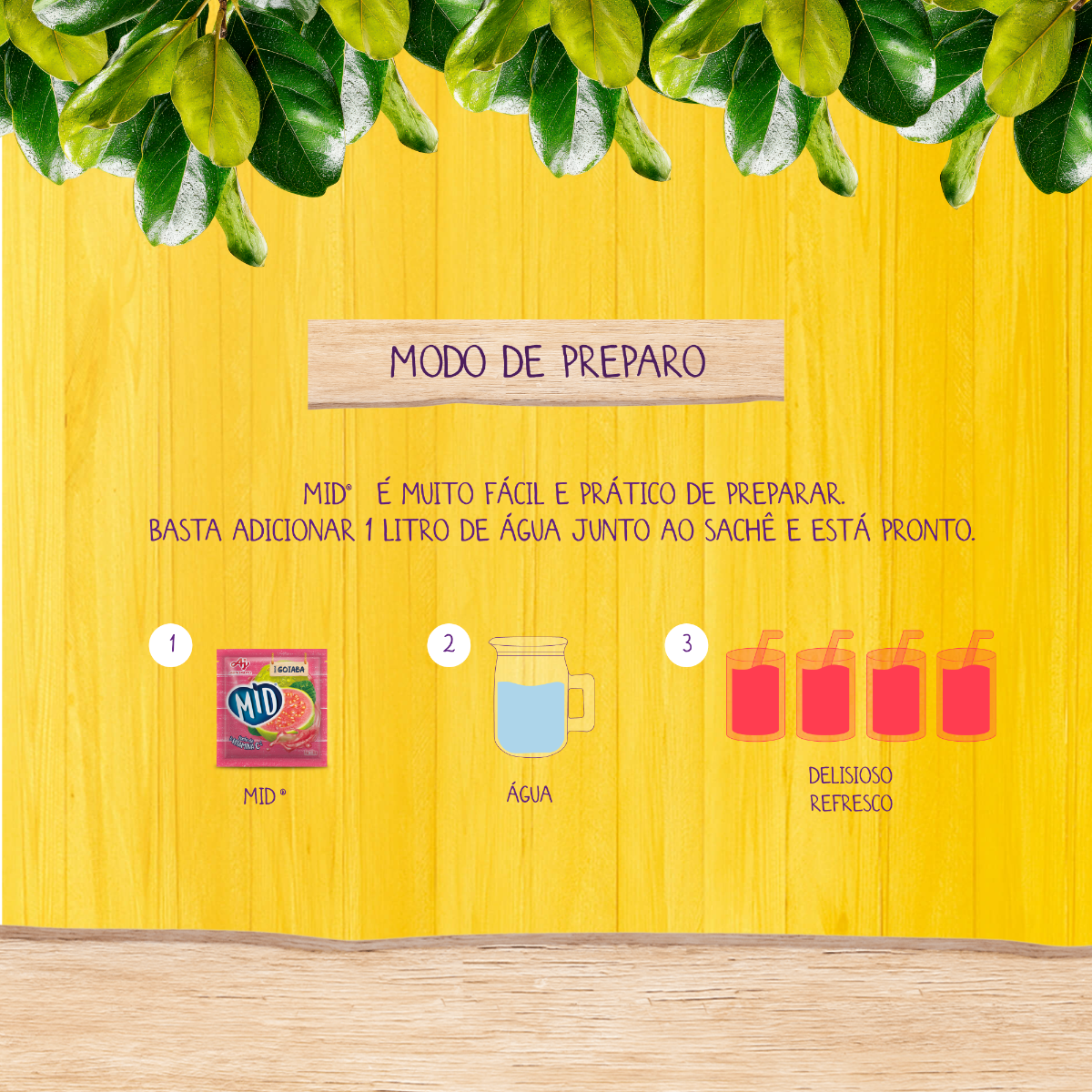 REFRESCO EM PÓ MID® SABOR GOIABA 20G