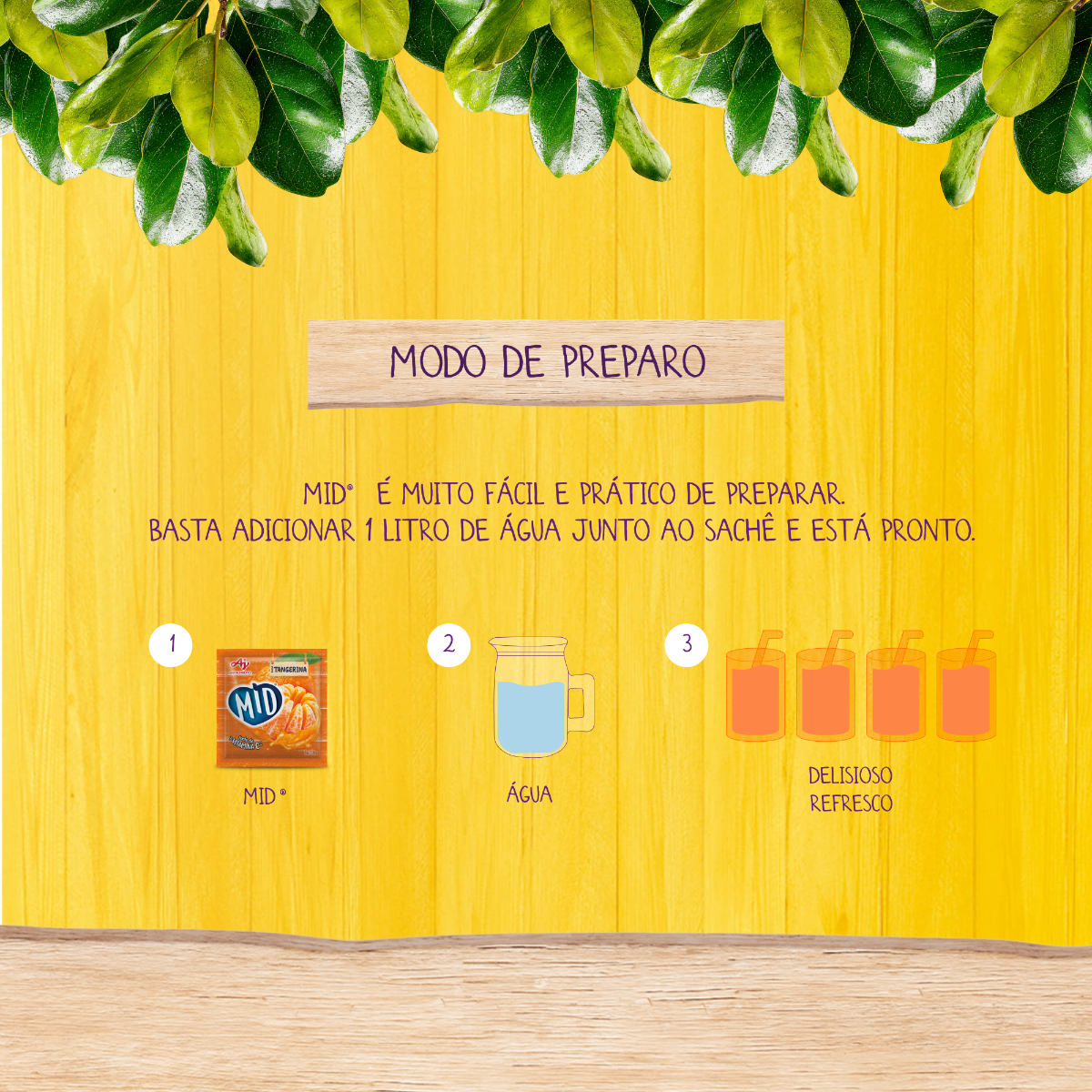 REFRESCO EM PÓ MID® SABOR TANGERINA 20G