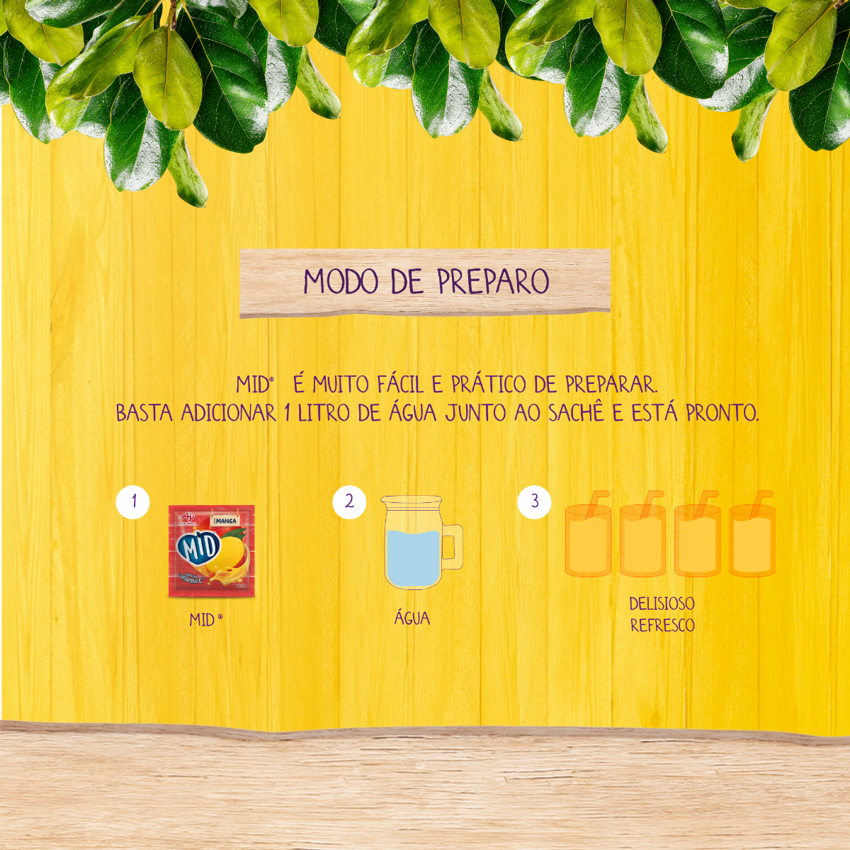 REFRESCO EM PÓ MID® SABOR MANGA 20G