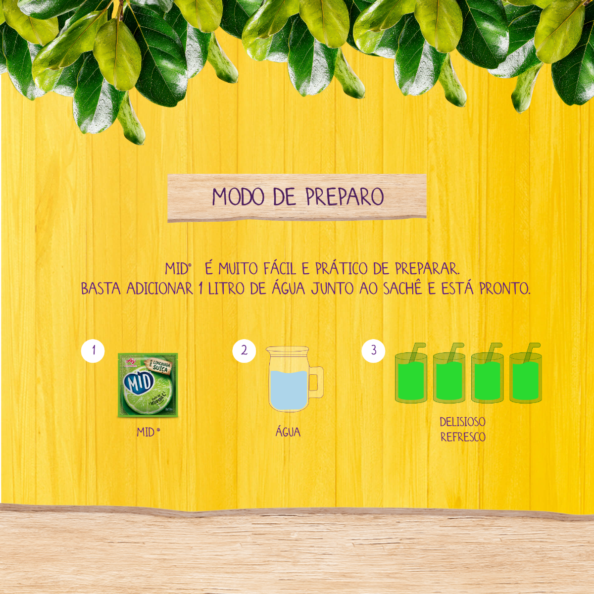 REFRESCO EM PÓ MID® SABOR LIMONADA SUIÇA 20G