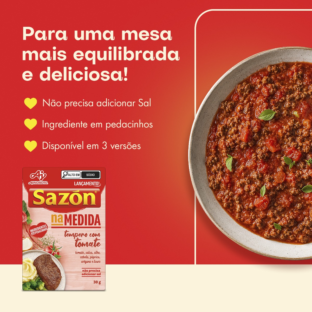 TEMPERO SAZÓN® NA MEDIDA COM TOMATE 30g