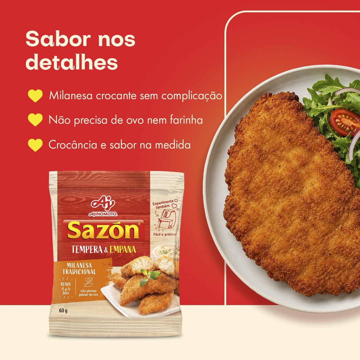 SAZÓN® TEMPERA E EMPANA MILANESA SABOR TRADICIONAL 60G
