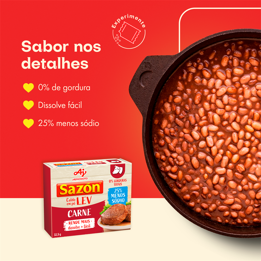 CALDO EM PÓ SAZÓN® SABOR CARNE 32,5G
