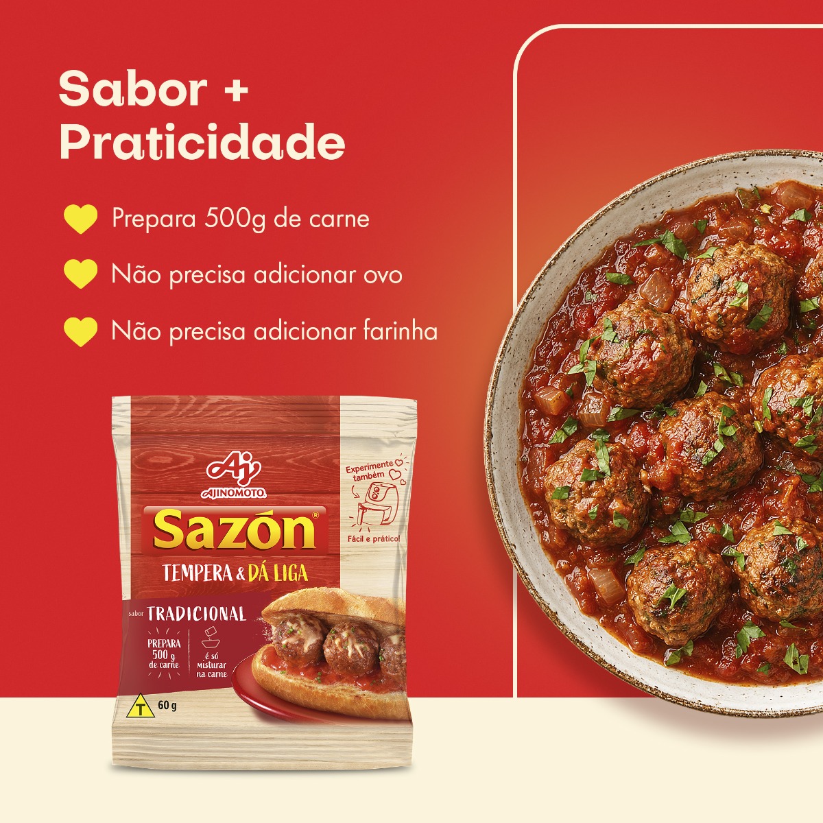 SAZÓN® TEMPERA E DÁ LIGA SABOR TRADICIONAL 60G