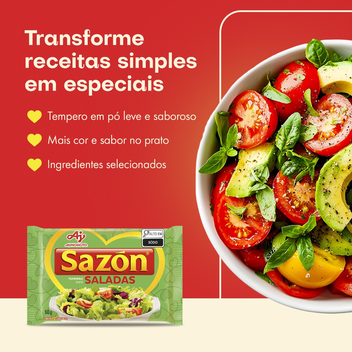 TEMPERO EM PÓ SAZÓN® PARA SALADA 60G
