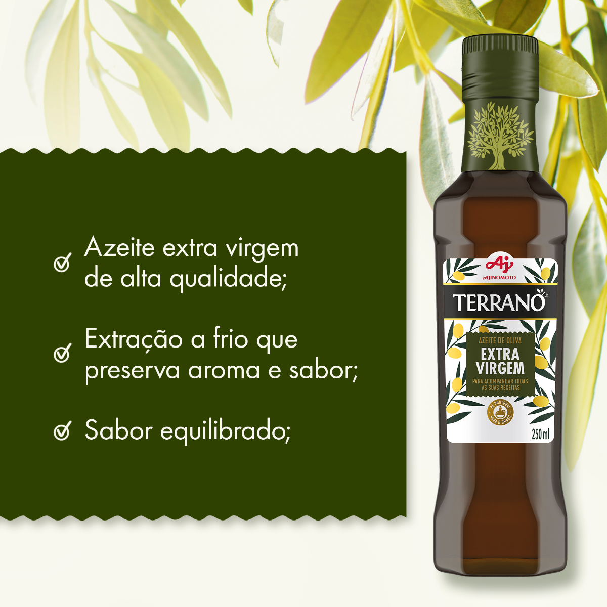KIT AZEITE TERRANO® EXTRA VIRGEM 250 ml - 3 UNIDADES