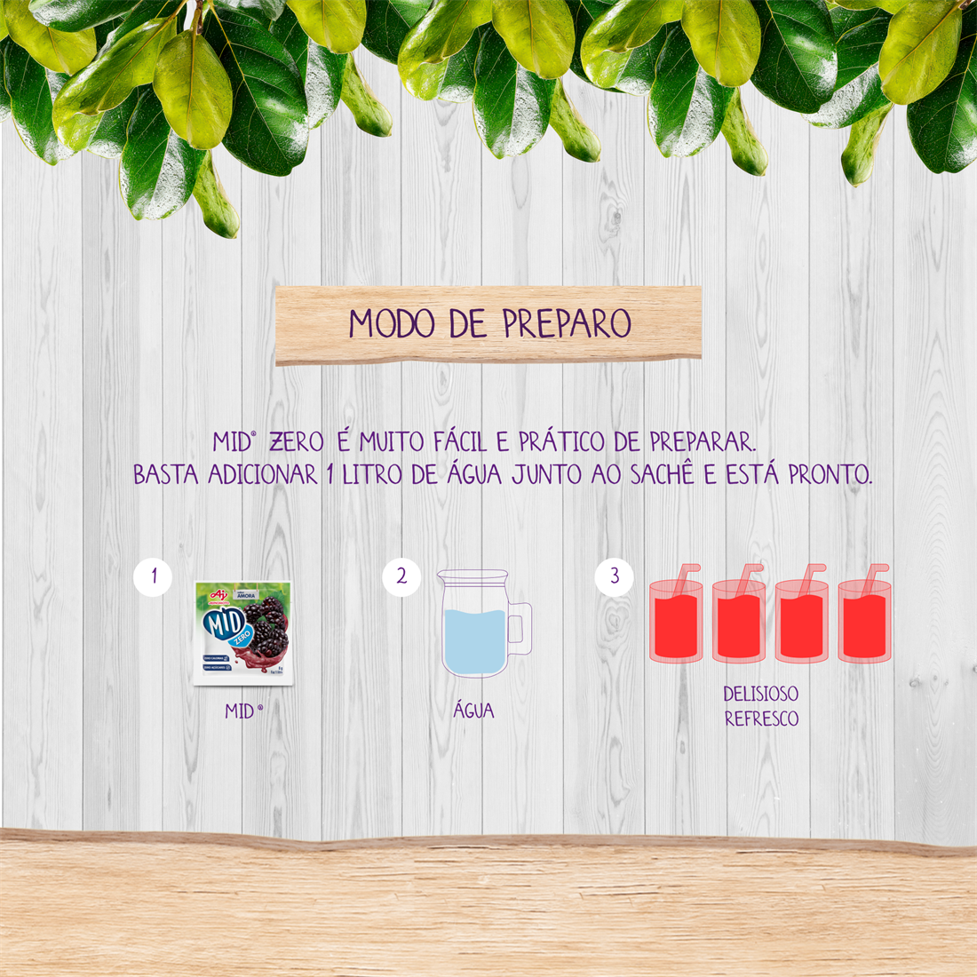 REFRESCO EM PÓ MID® ZERO SABOR AMORA 8G