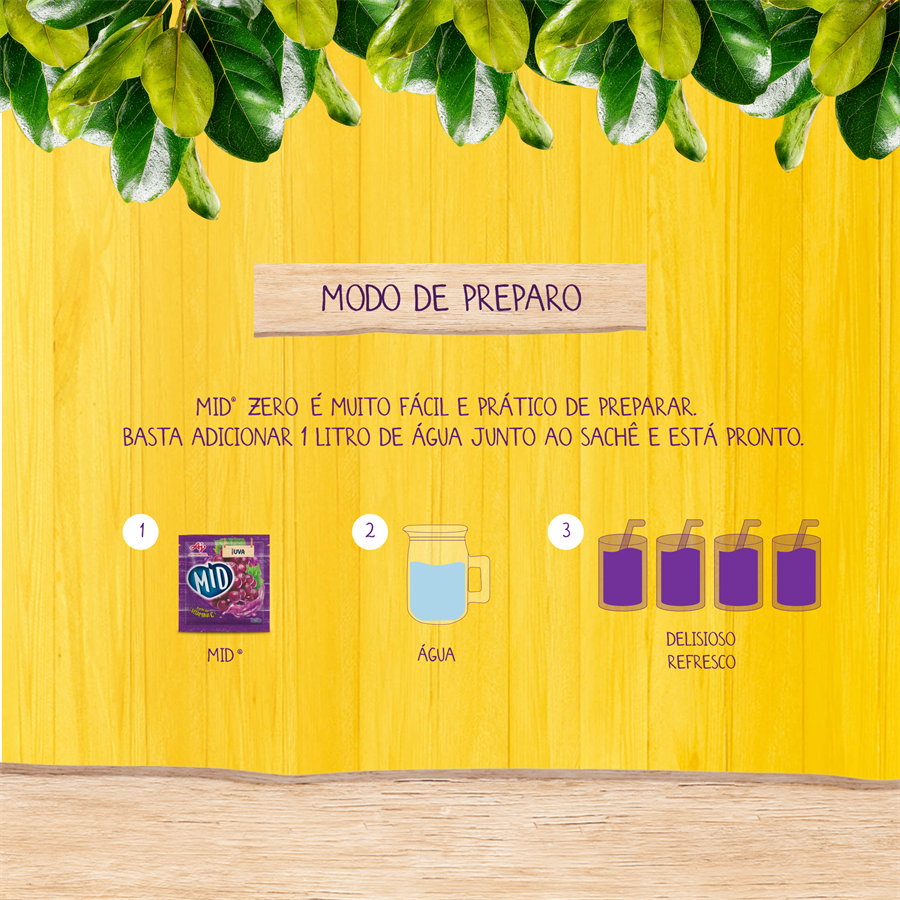 REFRESCO EM PÓ MID® SABOR UVA 20G