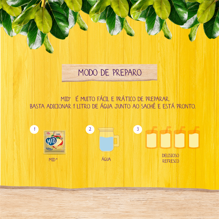 REFRESCO EM PÓ MID® SABOR CAJÚ 20G
