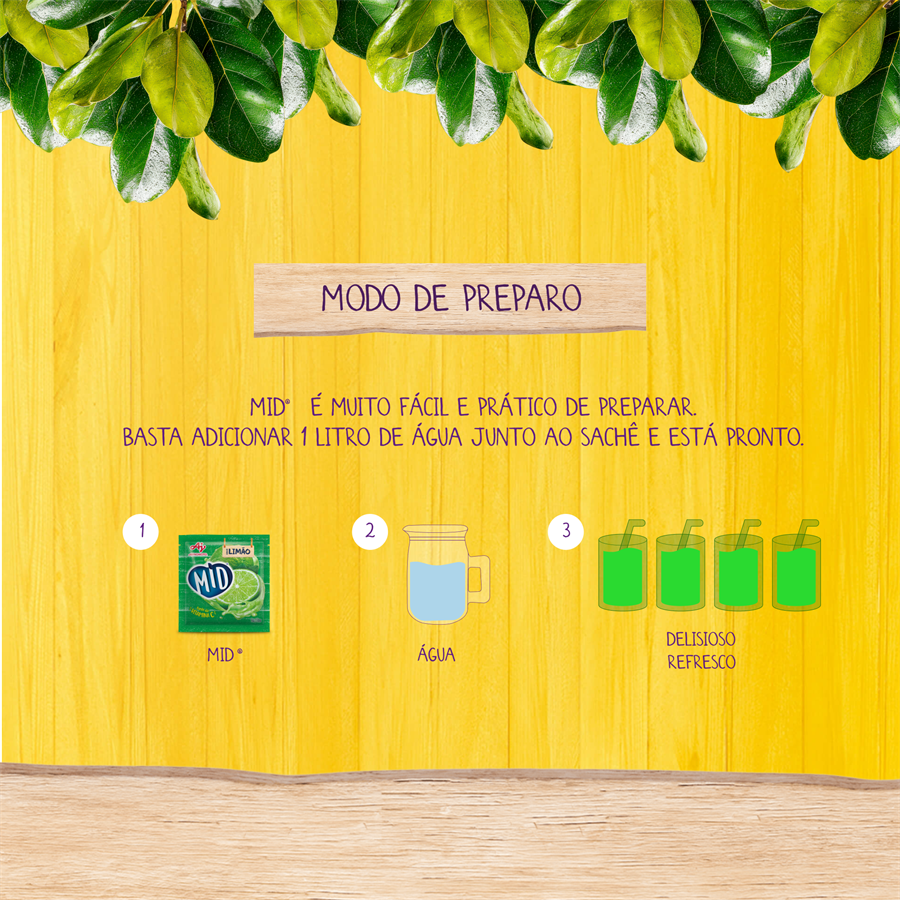 REFRESCO EM PÓ MID® SABOR LIMÃO 20G