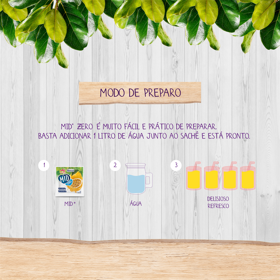 REFRESCO EM PÓ MID® ZERO SABOR MARACUJÁ 8G