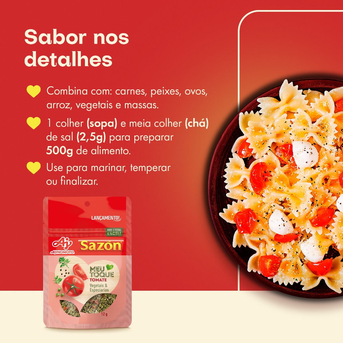TEMPERO SAZÓN® MEU TOQUE TOMATE 12G