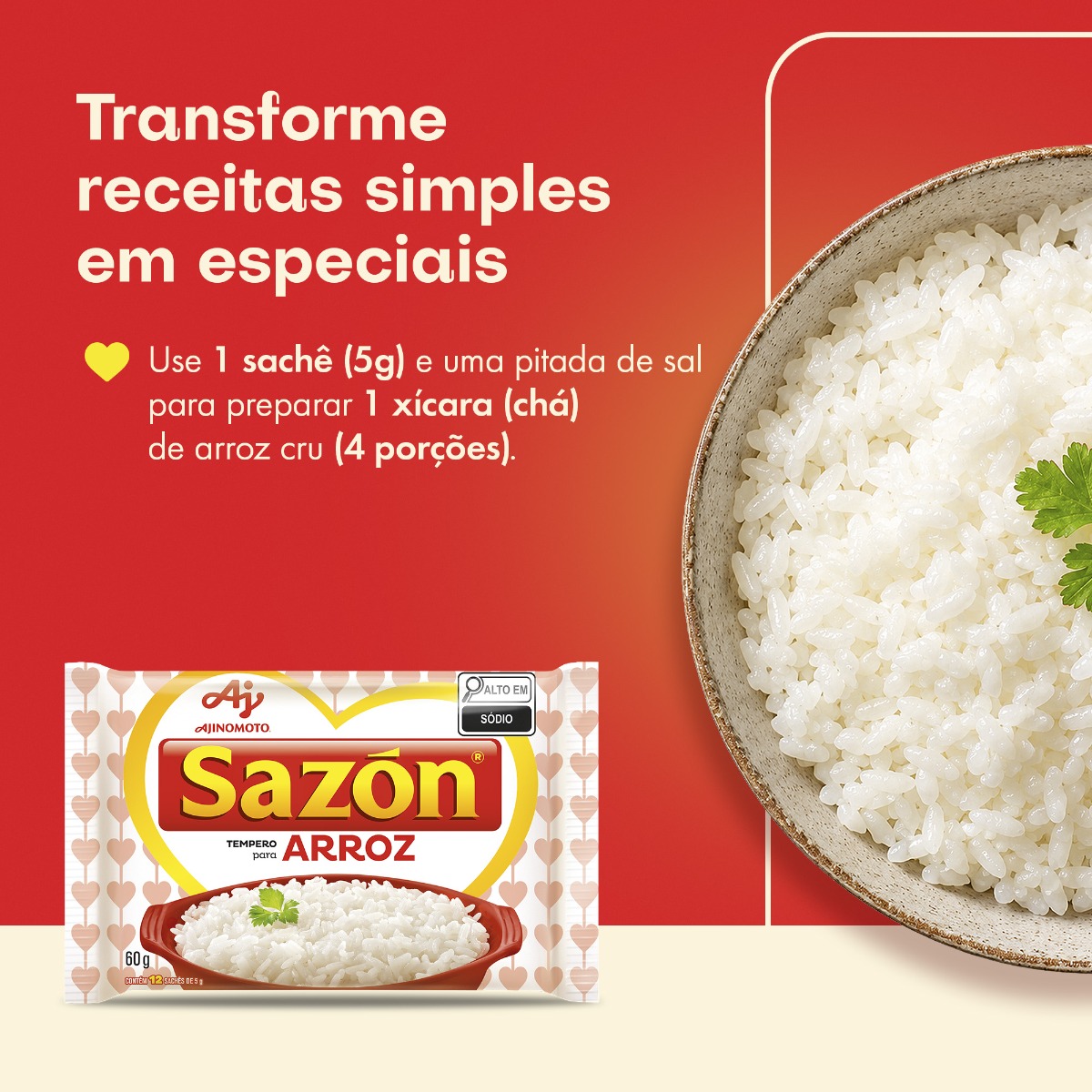 TEMPERO EM PÓ SAZÓN® PARA ARROZ 60G
