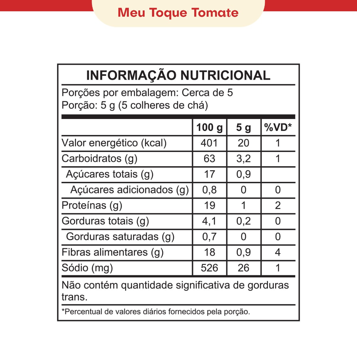 TEMPERO SAZÓN® MEU TOQUE TOMATE 23G