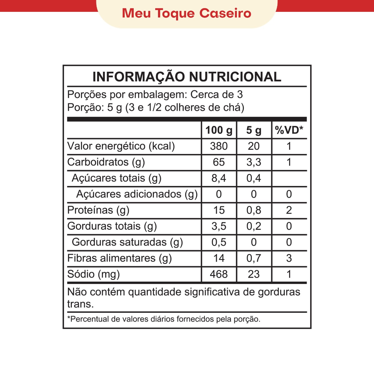 TEMPERO SAZÓN® MEU TOQUE CASEIRO 16G
