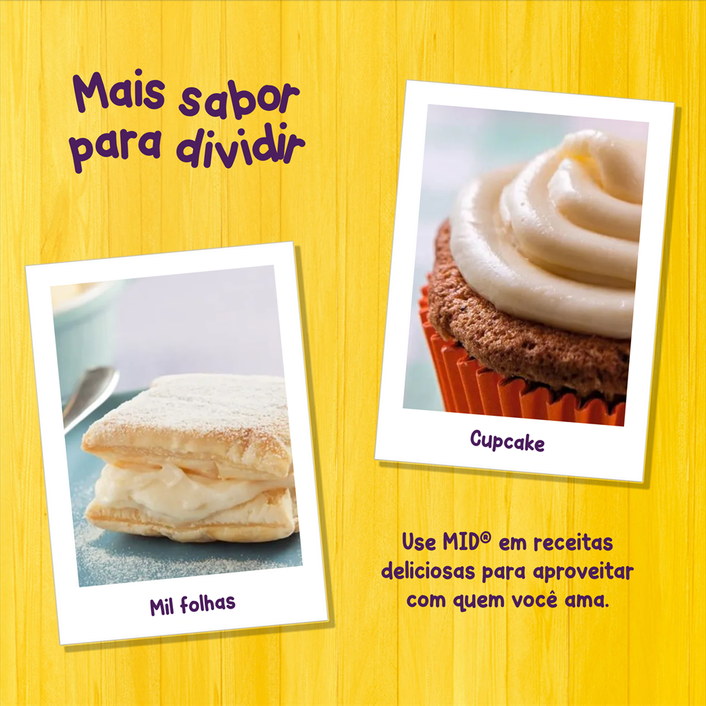 Kit Refresco em Pó MID® Sabor Baunilha Com Limão Com 15 Unidades de 20g