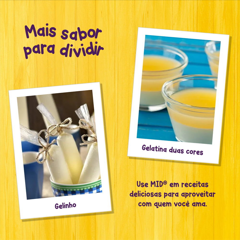 Kit Refresco em Pó MID® Sabor Caju Com 15 Unidades de 20g