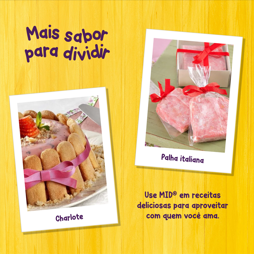 Kit Refresco em Pó MID® Sabor Morango Com 15 Unidades de 20g