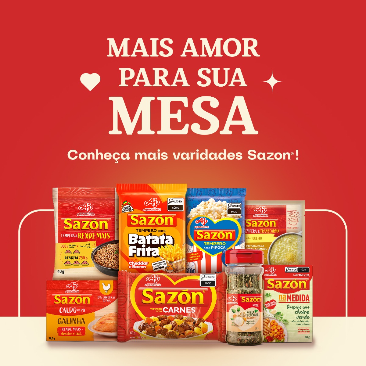 TEMPERO EM PÓ SAZÓN® PARA MASSAS 60G