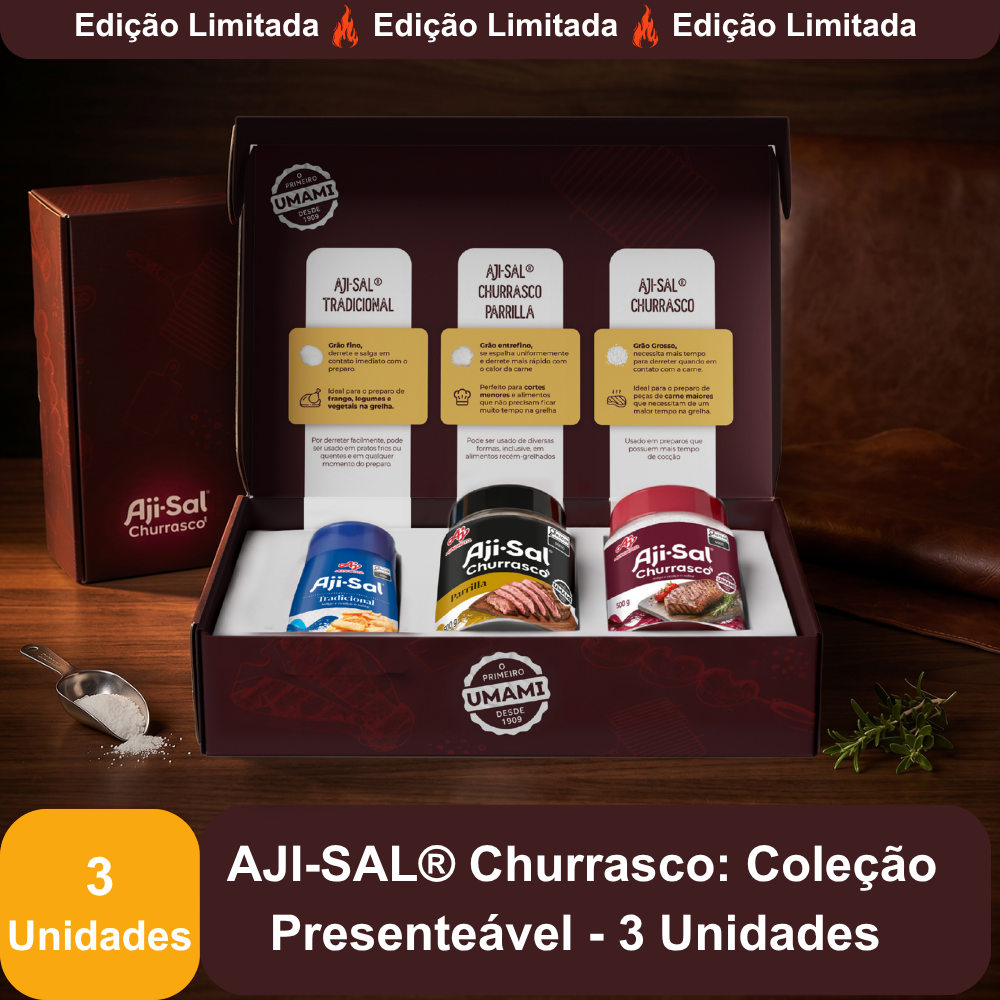 AJI-SAL® Churrasco: Coleção Presenteável – 3 Unidades