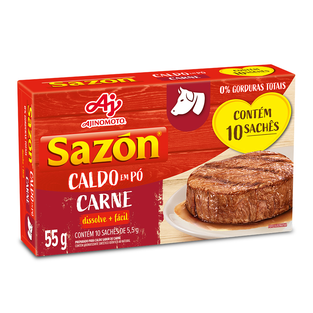 CALDO EM PÓ SAZÓN® SABOR CARNE 55G