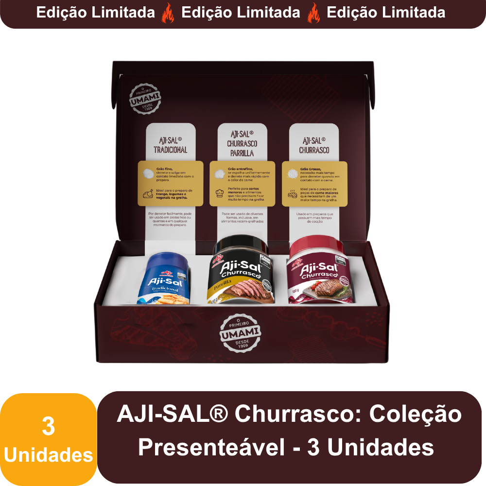 Imagem do produto AJI-SAL® Churrasco: Coleção Presenteável – 3 Unidades
