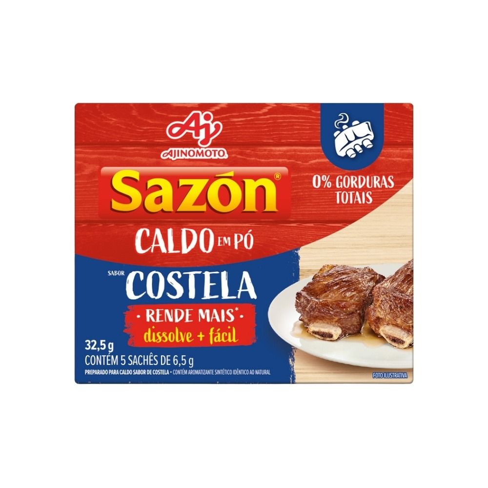 Imagem do produto CALDO EM PÓ SAZÓN® SABOR COSTELA 32,5G