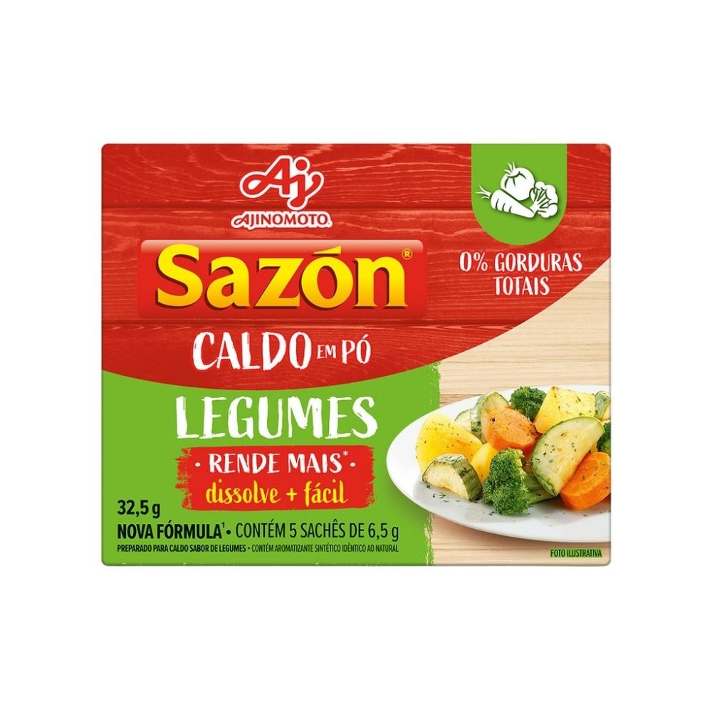 Imagem do produto CALDO EM PÓ SAZÓN® SABOR LEGUMES 32,5G