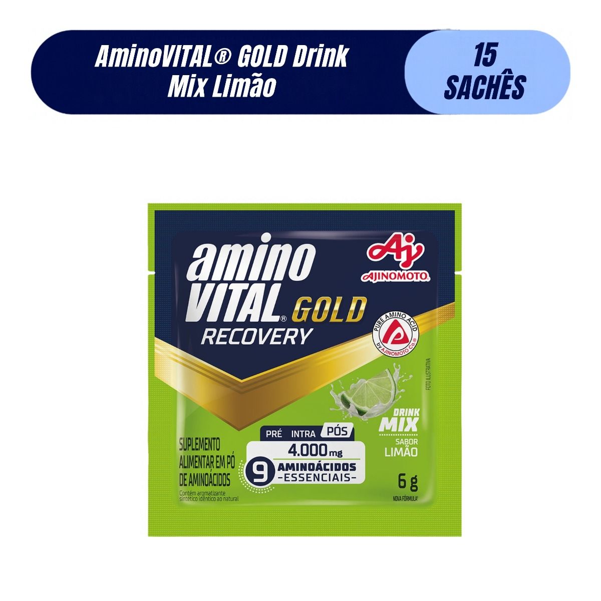 aminoVITAL® GOLD Drink Mix Limão - Display 15 sachês |
