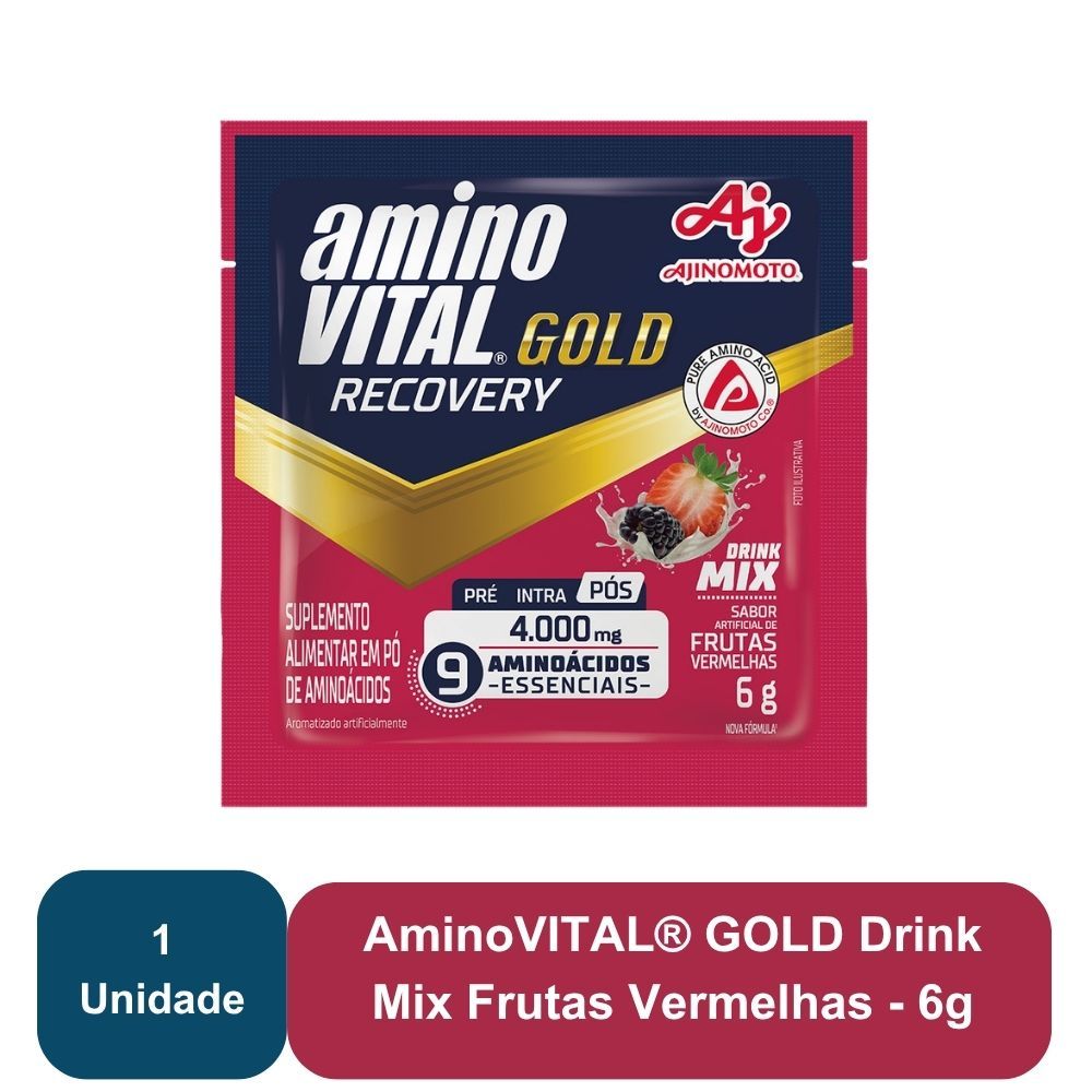 Imagem do produto aminoVITAL® GOLD Drink Mix Frutas Vermelhas - Ajinomoto 15 sachês