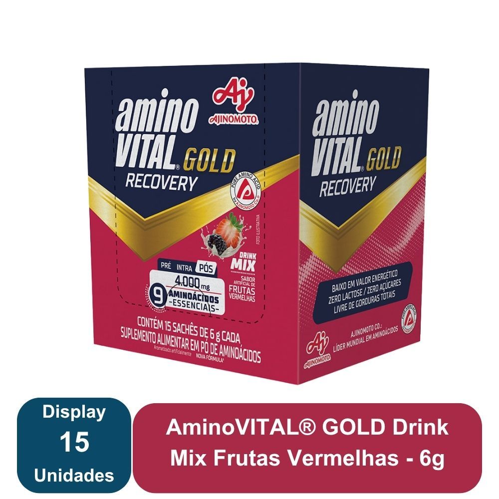 Imagem do produto AMINOVITAL® GOLD DRINK MIX FRUTAS VERMELHAS - 15 SACHÊS